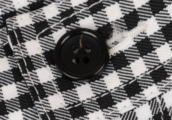 BLACK COMME des GARCONS Poly Gingham Black White Pants Size M