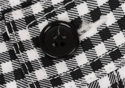 BLACK COMME des GARCONS Poly Gingham Black White Pants Size M