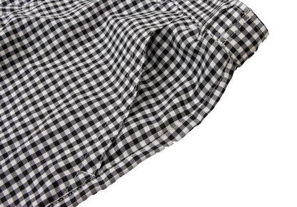 BLACK COMME des GARCONS Poly Gingham Black White Pants Size M