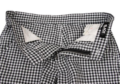 BLACK COMME des GARCONS Poly Gingham Black White Pants Size M