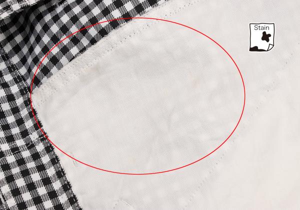 BLACK COMME des GARCONS Poly Gingham Black White Pants Size M