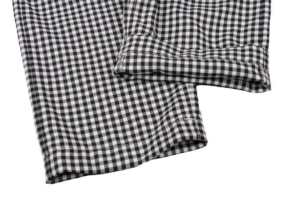 BLACK COMME des GARCONS Poly Gingham Black White Pants Size M