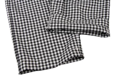 BLACK COMME des GARCONS Poly Gingham Black White Pants Size M