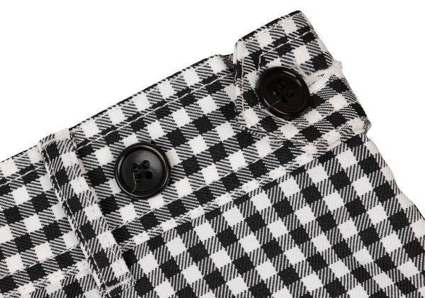 BLACK COMME des GARCONS Poly Gingham Black White Pants Size M