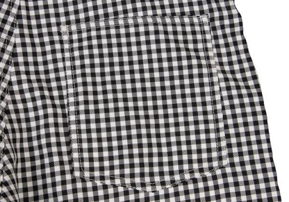 BLACK COMME des GARCONS Poly Gingham Black White Pants Size M