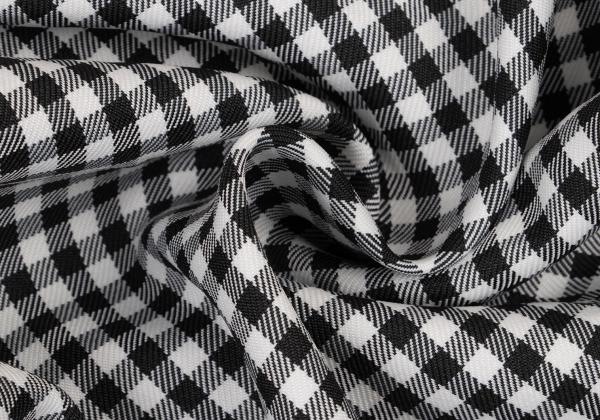 BLACK COMME des GARCONS Poly Gingham Black White Pants Size M