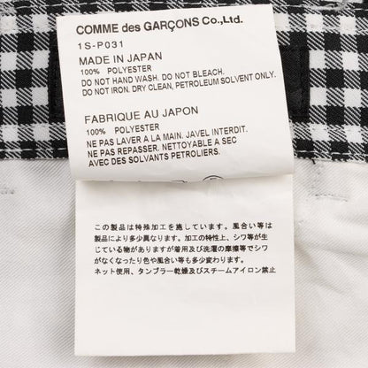 BLACK COMME des GARCONS Poly Gingham Black White Pants Size M
