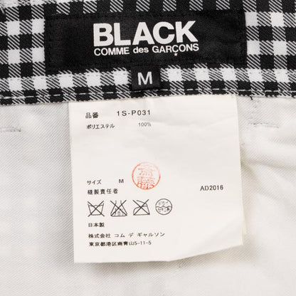 BLACK COMME des GARCONS Poly Gingham Black White Pants Size M