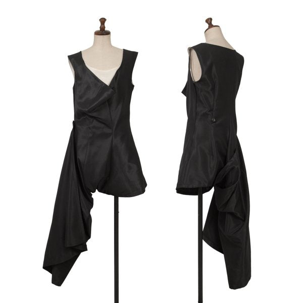COMME des GARCONS Wool Poly Drape Dress Black Size M