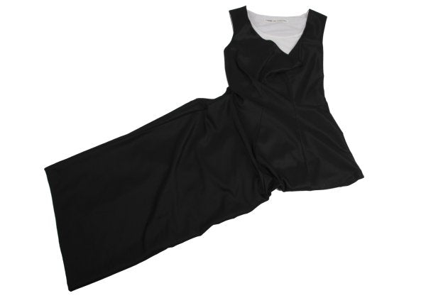 COMME des GARCONS Wool Poly Drape Dress Black Size M