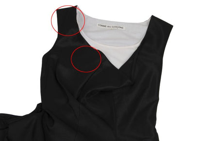 COMME des GARCONS Wool Poly Drape Dress Black Size M