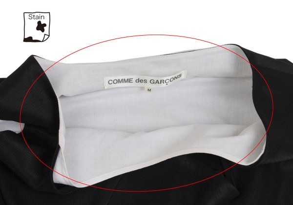 COMME des GARCONS Wool Poly Drape Dress Black Size M