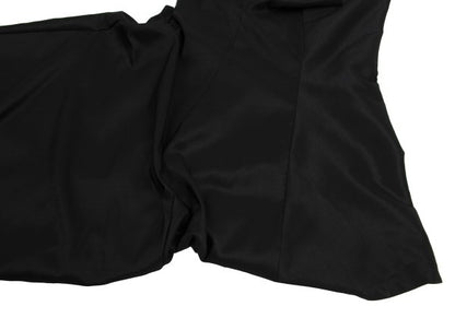 COMME des GARCONS Wool Poly Drape Dress Black Size M