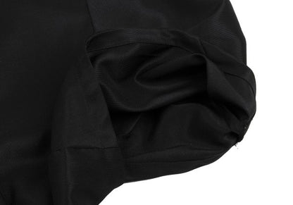 COMME des GARCONS Wool Poly Drape Dress Black Size M