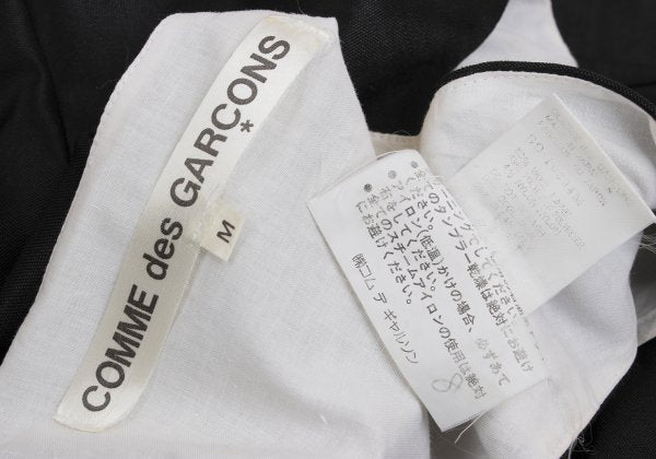 COMME des GARCONS Wool Poly Drape Dress Black Size M