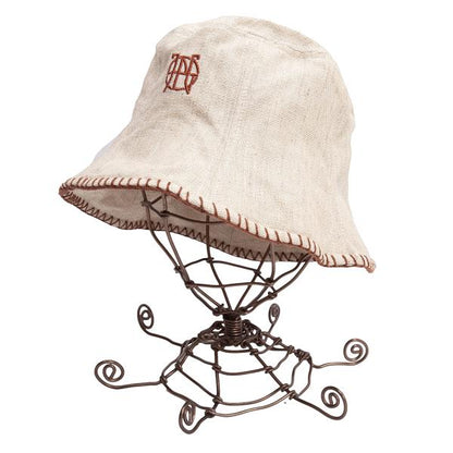 JPG by GAULTIER Linen Embroidered Bucket Hat Beige Size 58CM