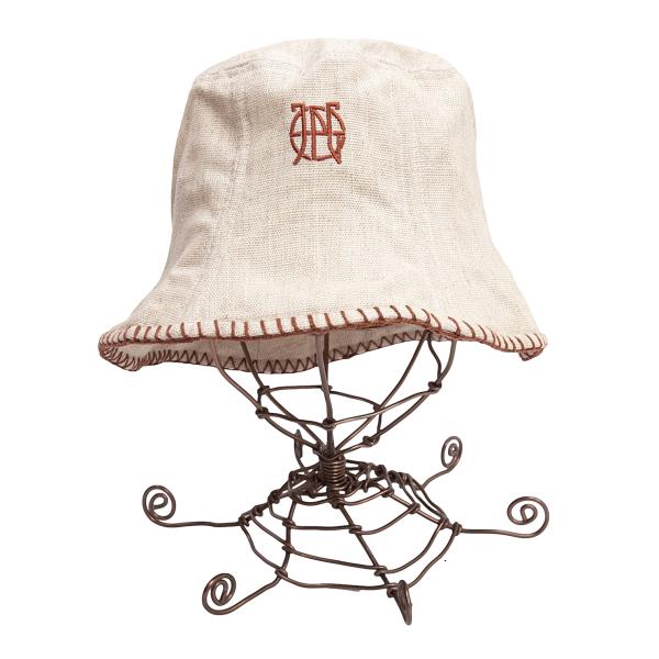 JPG by GAULTIER Linen Embroidered Bucket Hat Beige Size 58CM