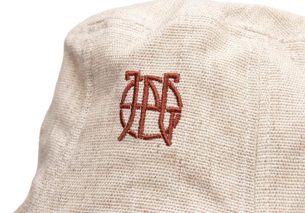 JPG by GAULTIER Linen Embroidered Bucket Hat Beige Size 58CM