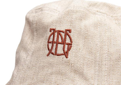 JPG by GAULTIER Linen Embroidered Bucket Hat Beige Size 58CM
