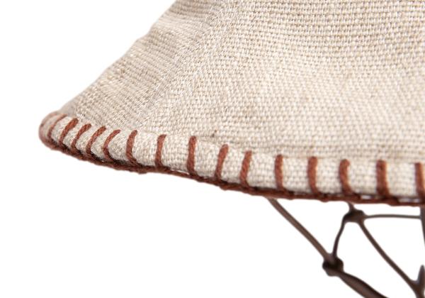 JPG by GAULTIER Linen Embroidered Bucket Hat Beige Size 58CM