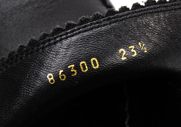 JPG by GAULTIER Leather Pinking Loafers Black Size 23.5CM