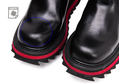 JPG by GAULTIER Leather Shark Sole Boots Black Size 23CM
