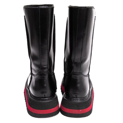 JPG by GAULTIER Leather Shark Sole Boots Black Size 23CM