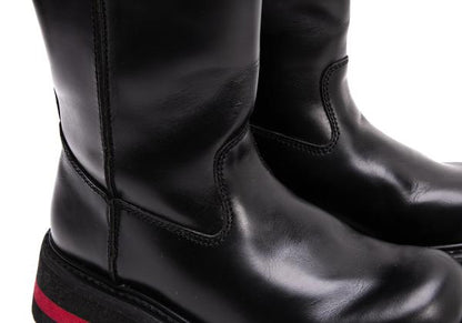 JPG by GAULTIER Leather Shark Sole Boots Black Size 23CM