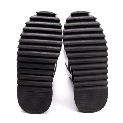 JPG by GAULTIER Leather Shark Sole Boots Black Size 23CM