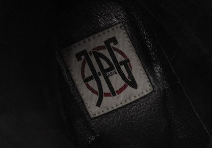 JPG by GAULTIER Leather Shark Sole Boots Black Size 23CM