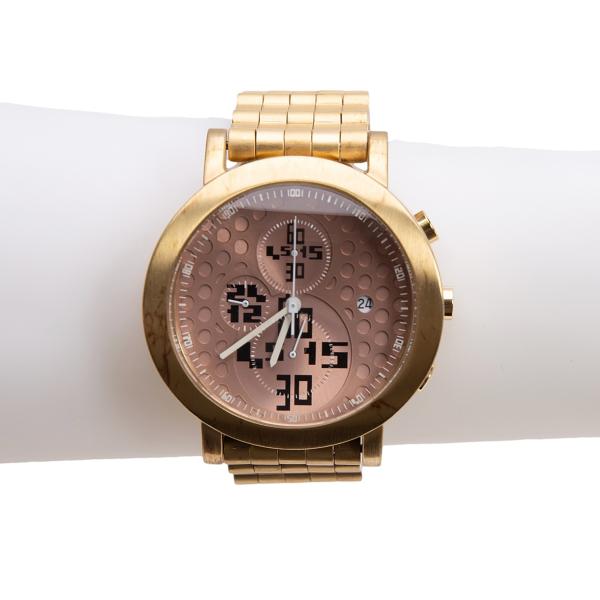 Jean Paul GAULTIER Curved Face Gold Pink Watch