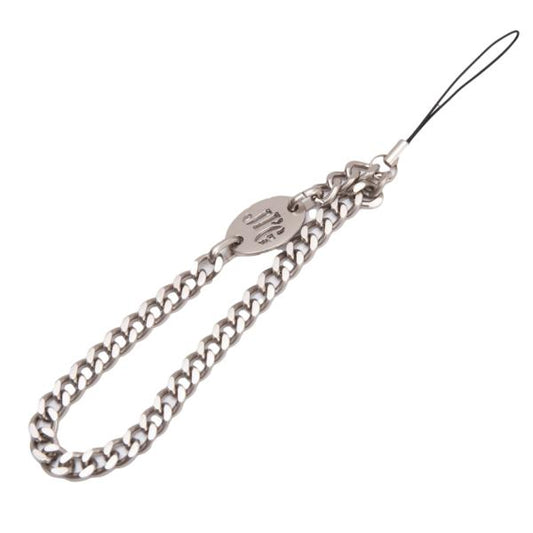 Jean Paul GAULTIER Stencil Font Plate Chain Silver