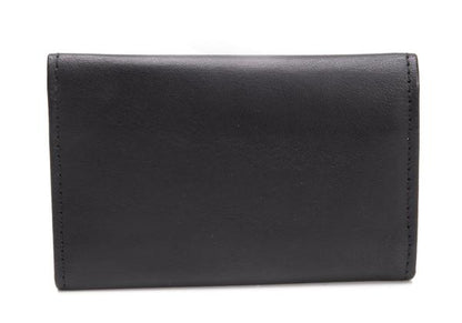 Jean Paul GAULTIER Leather Arrow Mark Plate Key Case Black