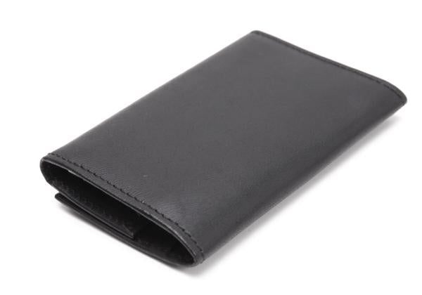 Jean Paul GAULTIER Leather Arrow Mark Plate Key Case Black