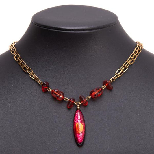 Jean Paul GAULTIER Necklace Red/Gold