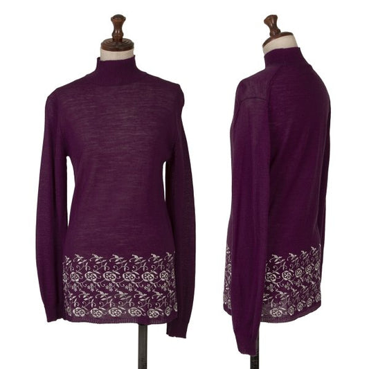 COMME des GARCONS Lace Embroidered Sweater Purple Size M