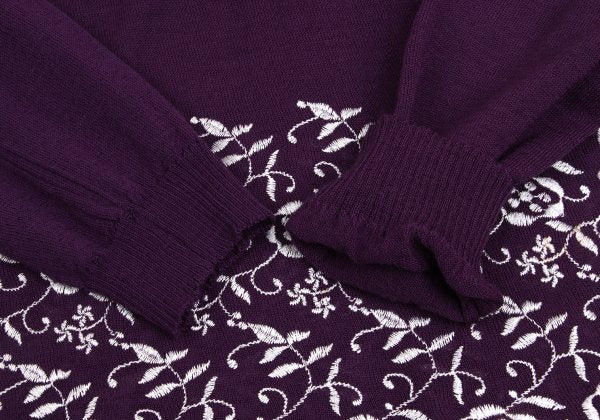COMME des GARCONS Lace Embroidered Sweater Purple Size M