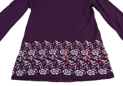 COMME des GARCONS Lace Embroidered Sweater Purple Size M