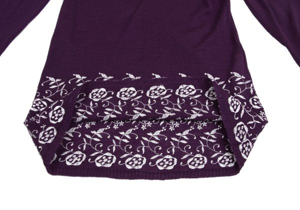 COMME des GARCONS Lace Embroidered Sweater Purple Size M