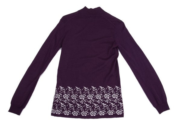 COMME des GARCONS Lace Embroidered Sweater Purple Size M