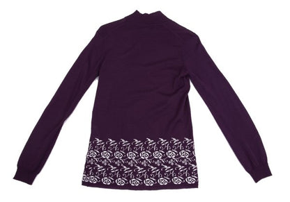 COMME des GARCONS Lace Embroidered Sweater Purple Size M