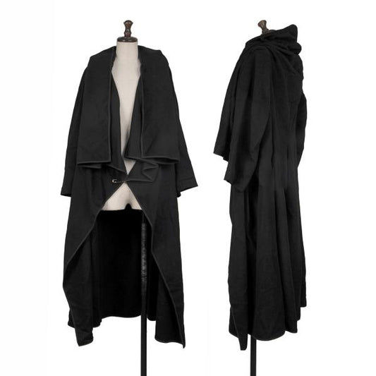 COMME des GARCONS 99AW Cashmere Wool Drape Coat Black Size M