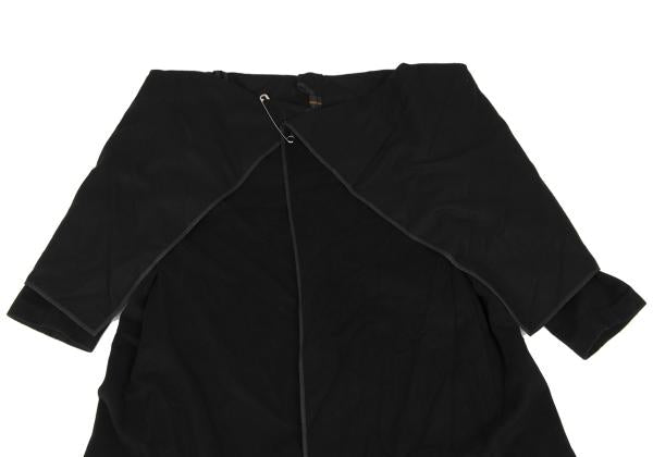 COMME des GARCONS 99AW Cashmere Wool Drape Coat Black Size M