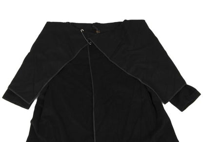 COMME des GARCONS 99AW Cashmere Wool Drape Coat Black Size M