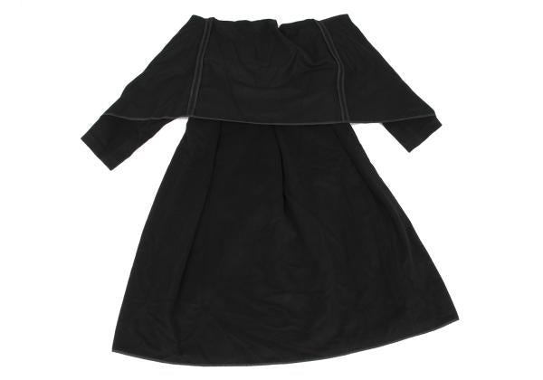 COMME des GARCONS 99AW Cashmere Wool Drape Coat Black Size M