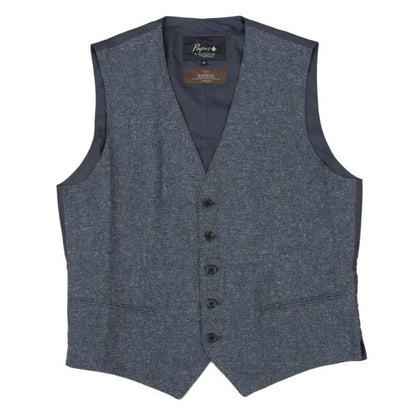 Papas Blue HAVANE Linen Silk Vest Size M