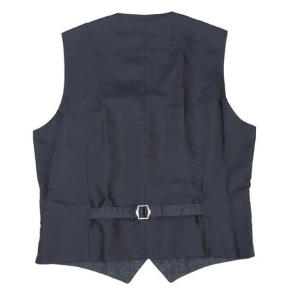 Papas Blue HAVANE Linen Silk Vest Size M