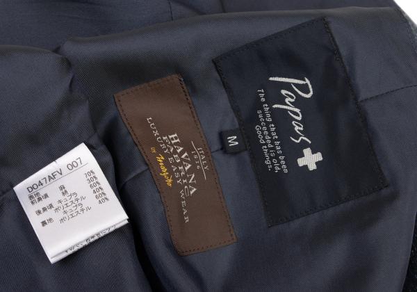Papas Blue HAVANE Linen Silk Vest Size M