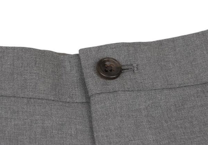 Papas+ Loropiana Wool Straight Pants Gray Size LL