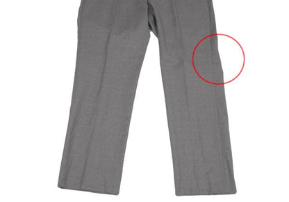 Papas+ Loropiana Wool Straight Pants Gray Size LL